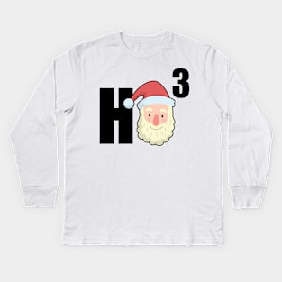 Ho Ho Ho Christmas Funny Kids Long Sleeve T-Shirt